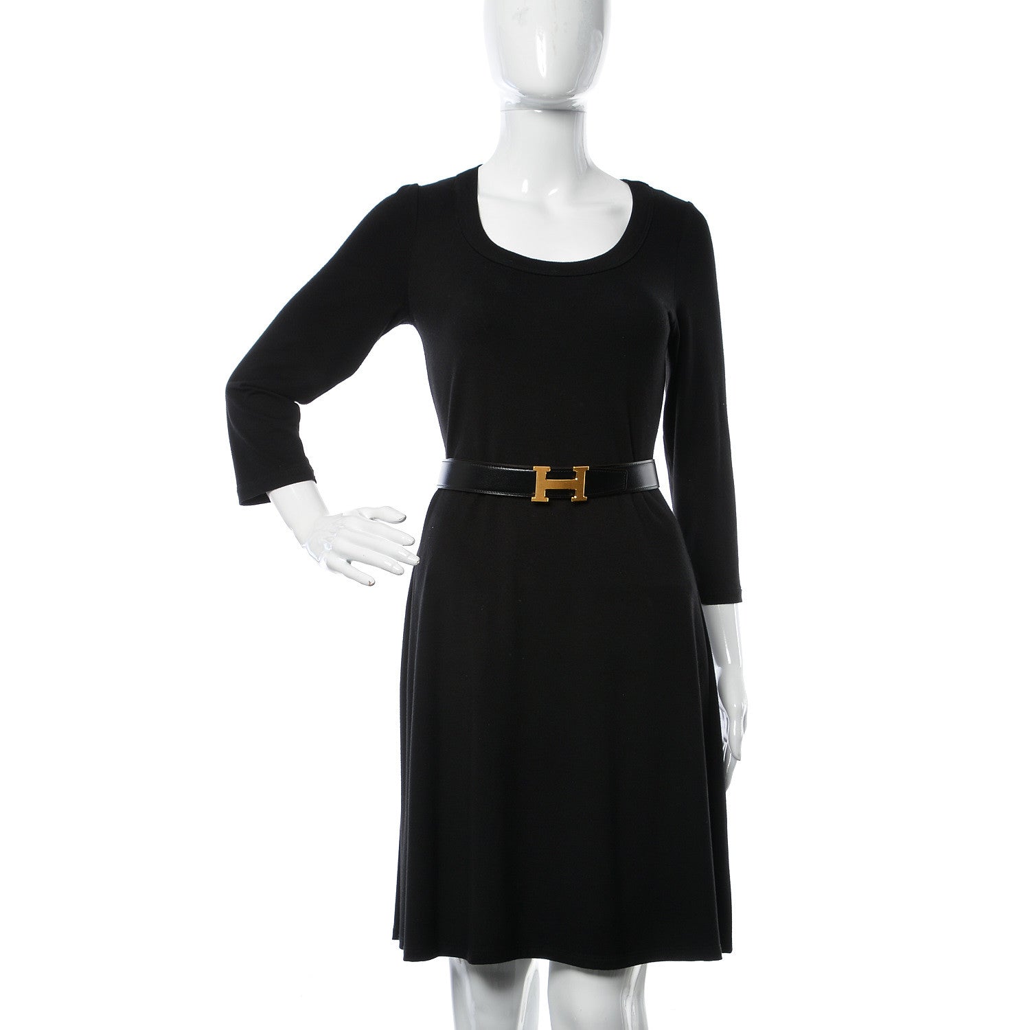 Hermes Box Togo 32mm H Belt 90 Black Gold 2 of 7