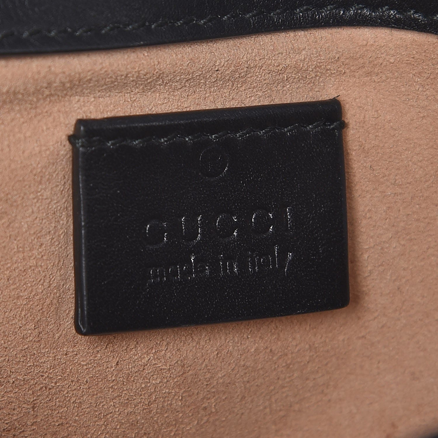 Gucci Calfskin Matelasse Super Mini GG Marmont Shoulder Bag Black 6 of 7