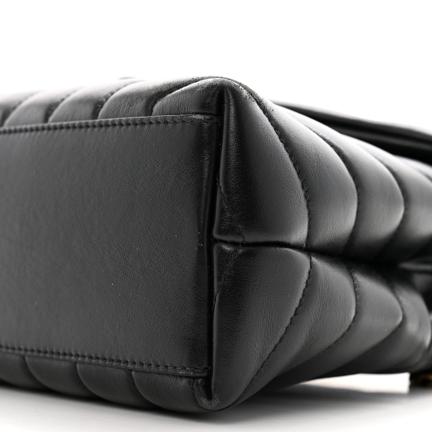 Saint Laurent Calfskin Y Quilted Monogram Small Loulou Chain Satchel Black 11 of 13