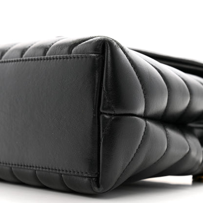 Saint Laurent Calfskin Y Quilted Monogram Small Loulou Chain Satchel Black 11 of 13