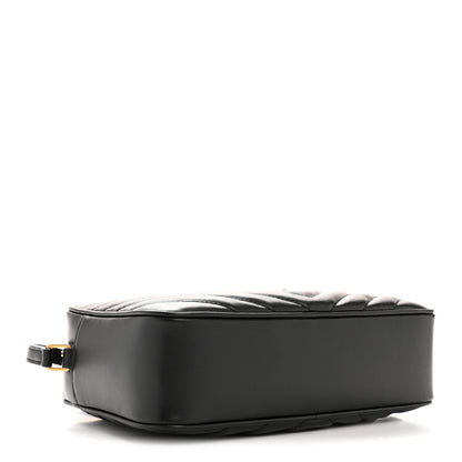 Saint Laurent Calfskin Matelasse Monogram Lou Camera Bag Black 4 of 13