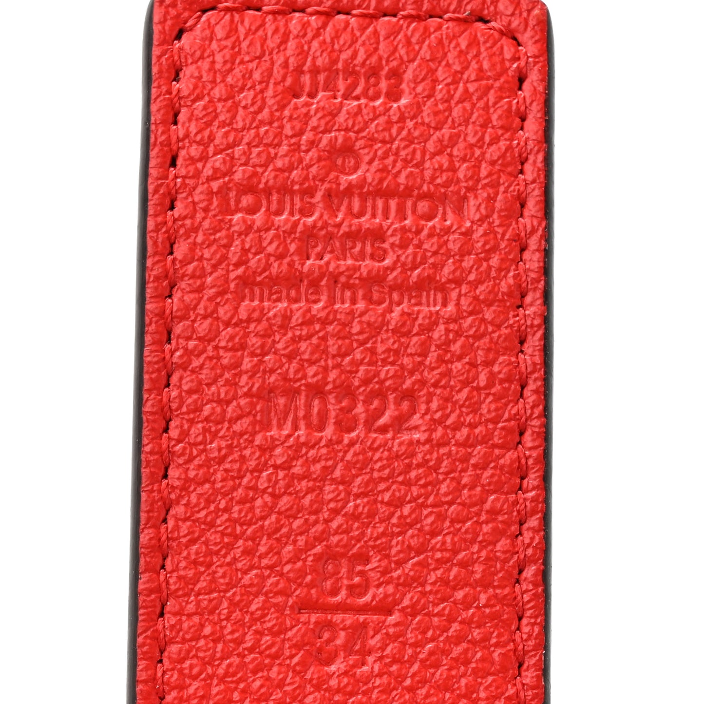 Monogram 30mm LV Initiales Reversible Belt 85 34 Coquelicot