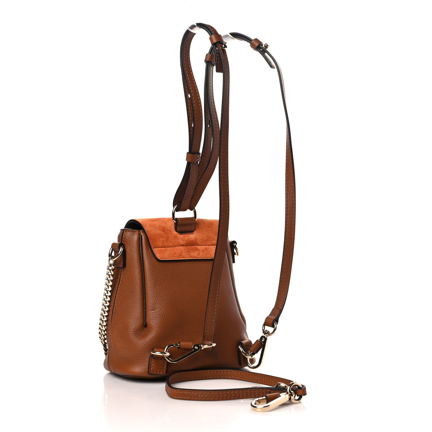 Suede Calfskin Mini Faye Backpack Tan