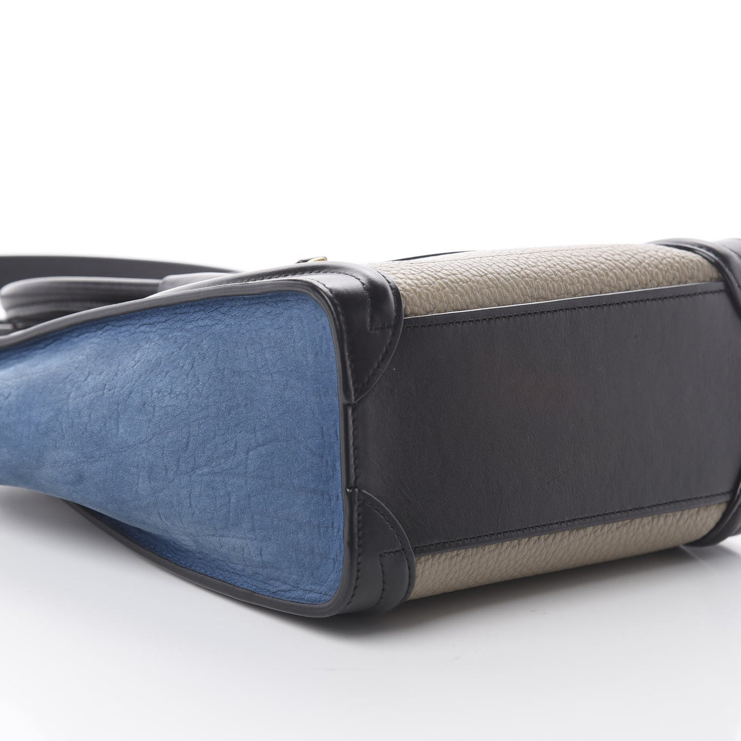Bullhide Calfskin Nubuck Nano Tri-Color Luggage Light Taupe