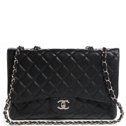 Chanel Caviar Jumbo Single Flap Black 1 of 9