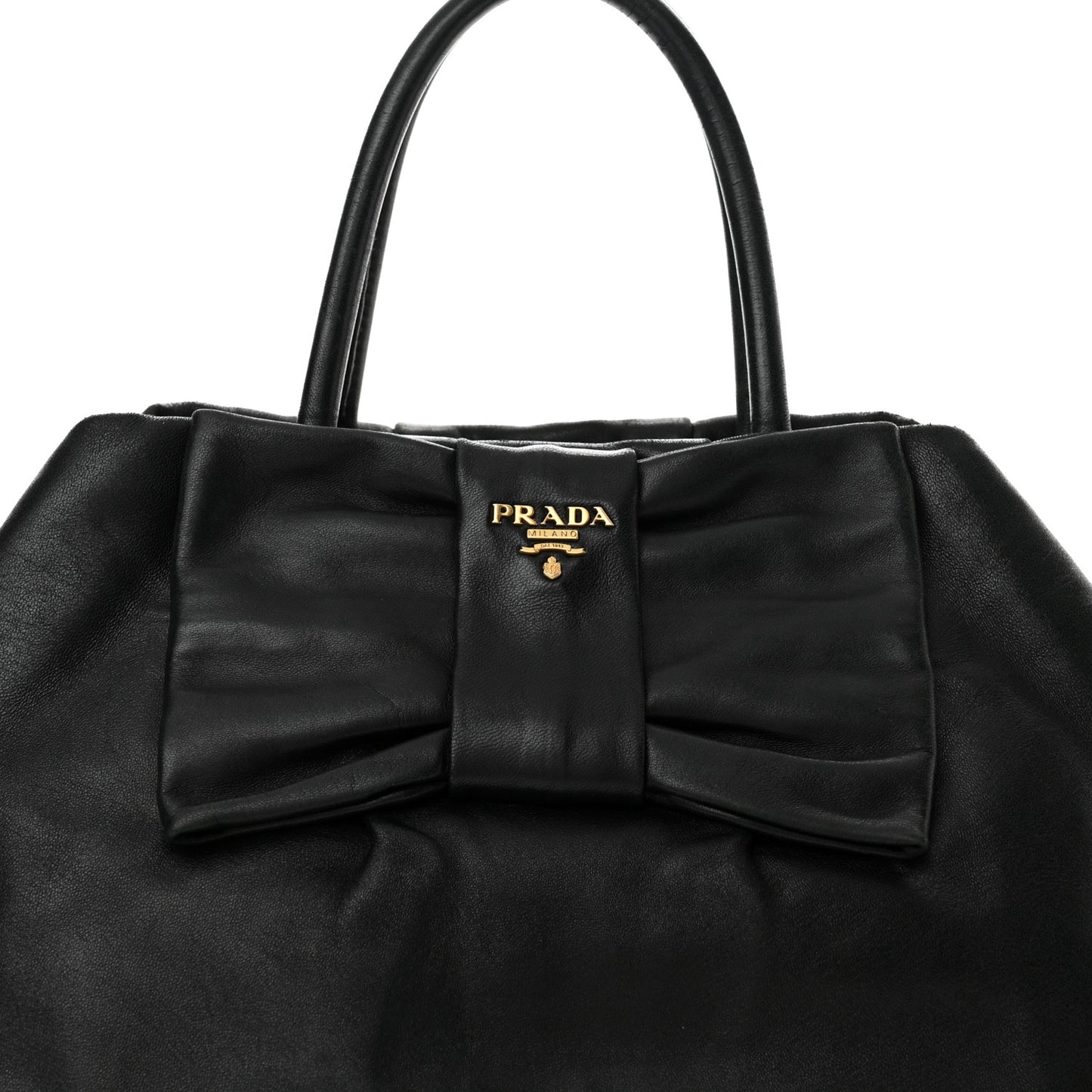 Nappa Fiocco Bow Tote Black