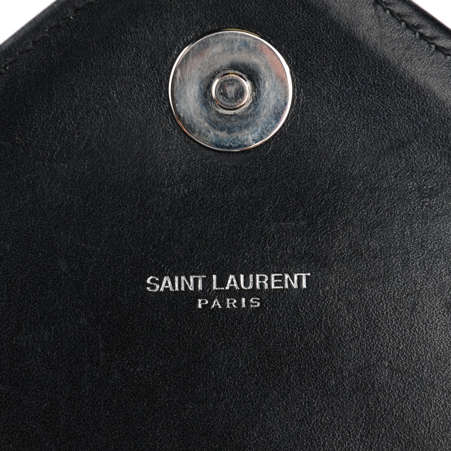 Saint Laurent Smooth Calfskin Matelasse Chevron Large Monogram Satchel Black 5 of 10