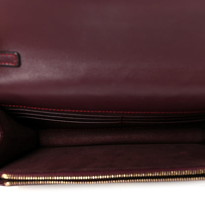 Fendi Shiny Nappa Trapuntata Dotcom Tube Wallet On Chain Bordeaux 5 of 13