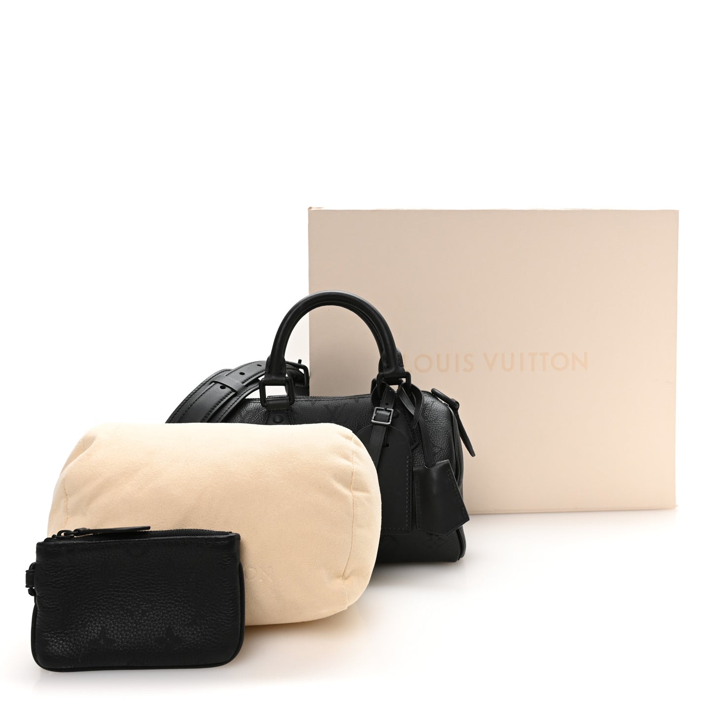 Calfskin Monogram Speedy P9 Bandouliere 20 Ultra Black