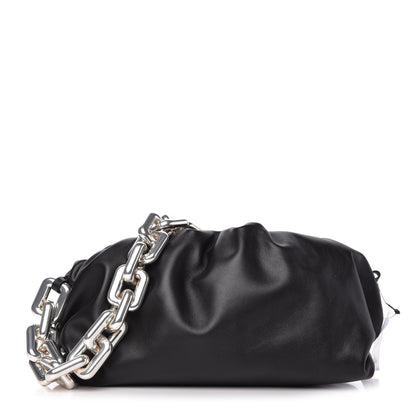 Bottega Veneta Calfskin The Pouch Chain Black 1 of 9