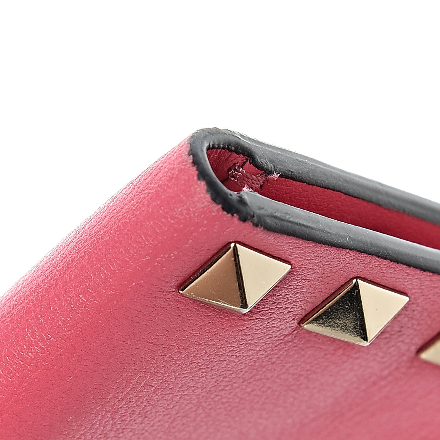 Valentino Garavani Vitello Rockstud Coin Case Card Holder Shadow Pink 10 of 14
