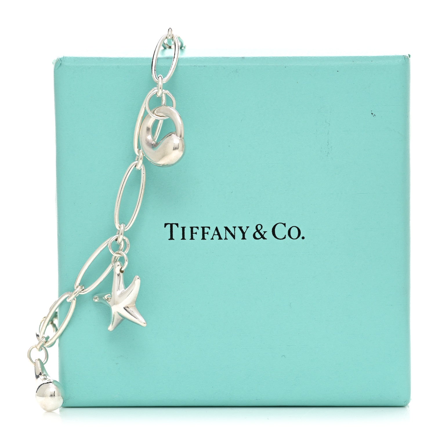 Tiffany Sterling SIlver Elsa Peretti Five Charm Bracelet 4 of 4