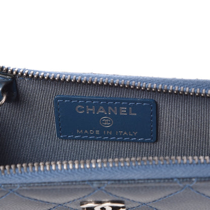 Chanel Caviar Quilted Key Holder Case Blue 6 of 16
