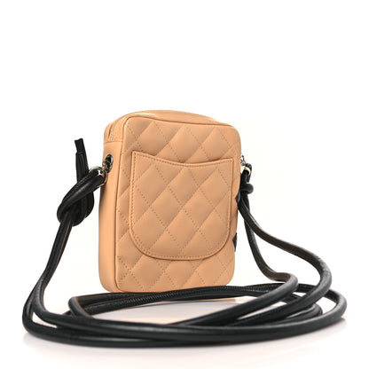 Chanel Calfskin Quilted Small Cambon Messenger Beige Black 3 of 9