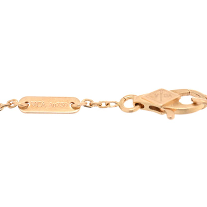 Van Cleef & Arpels 18K Rose Gold Carnelian Sweet Alhambra Bracelet 3 of 3
