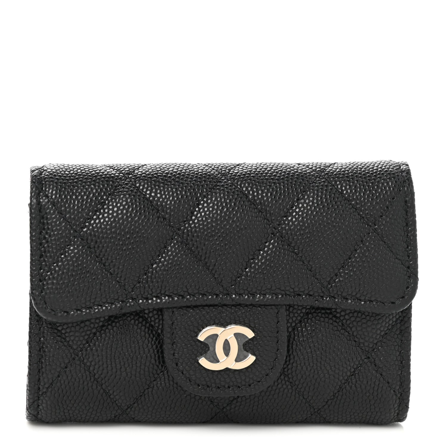 Chanel Caviar Quilted Classic 4 Key Holder Wallet Black 1 of 9