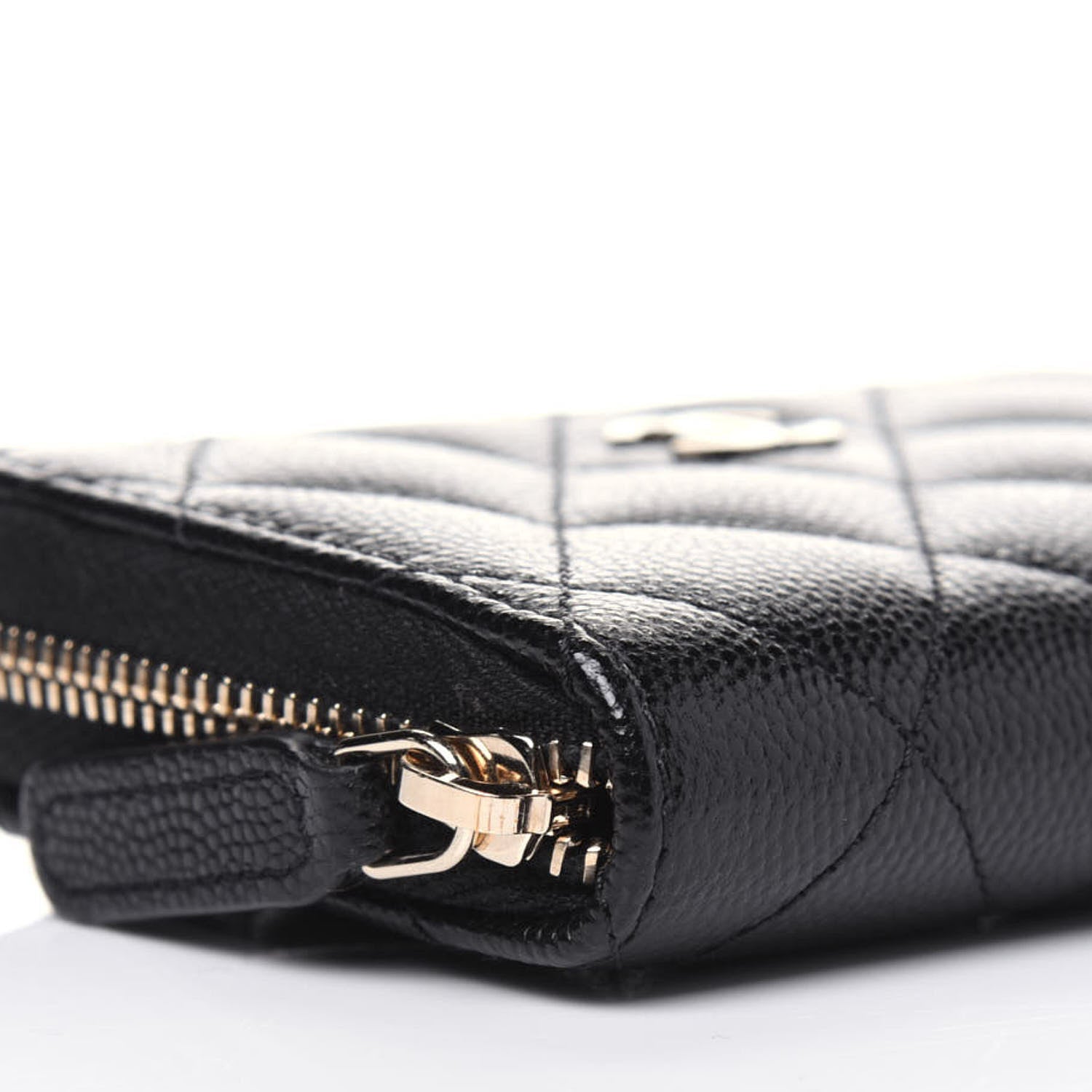 Chanel Caviar Quilted Zip Coin Purse Black 9 of 12