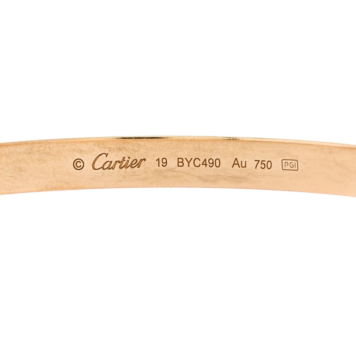 Cartier 18K Yellow Gold LOVE Bracelet 19 3 of 5