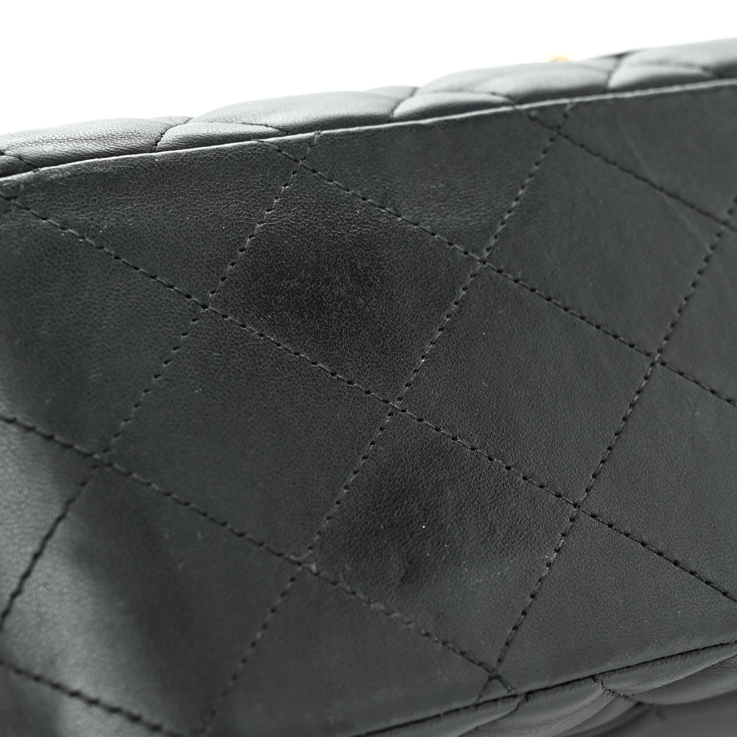 Chanel Lambskin Quilted Jumbo Double Flap Black 11 of 15