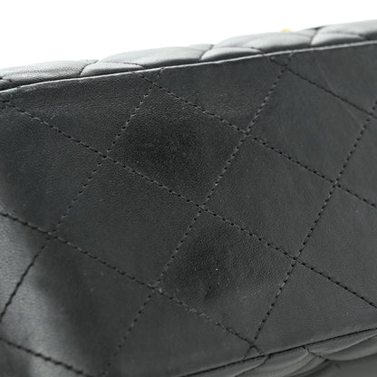 Chanel Lambskin Quilted Jumbo Double Flap Black 11 of 15