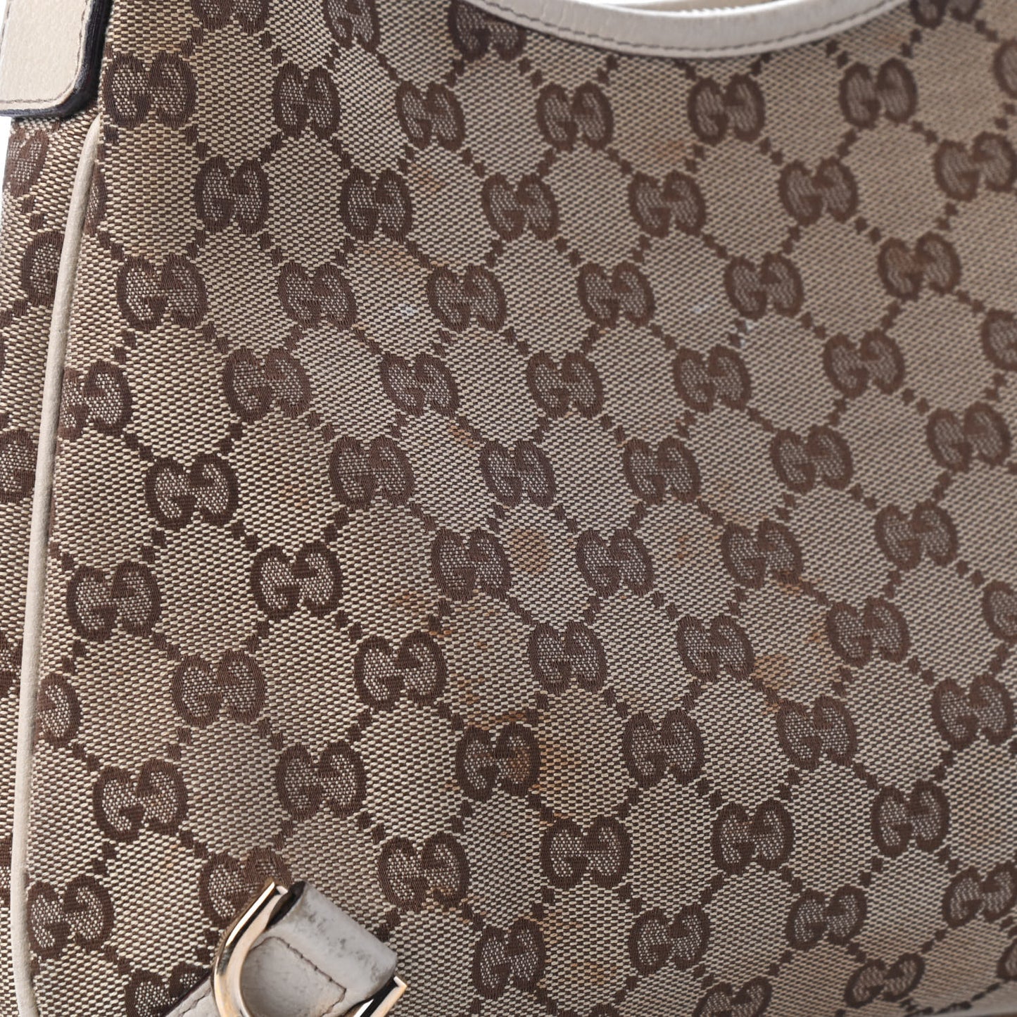 Monogram Medium Abbey D Ring Hobo Off White