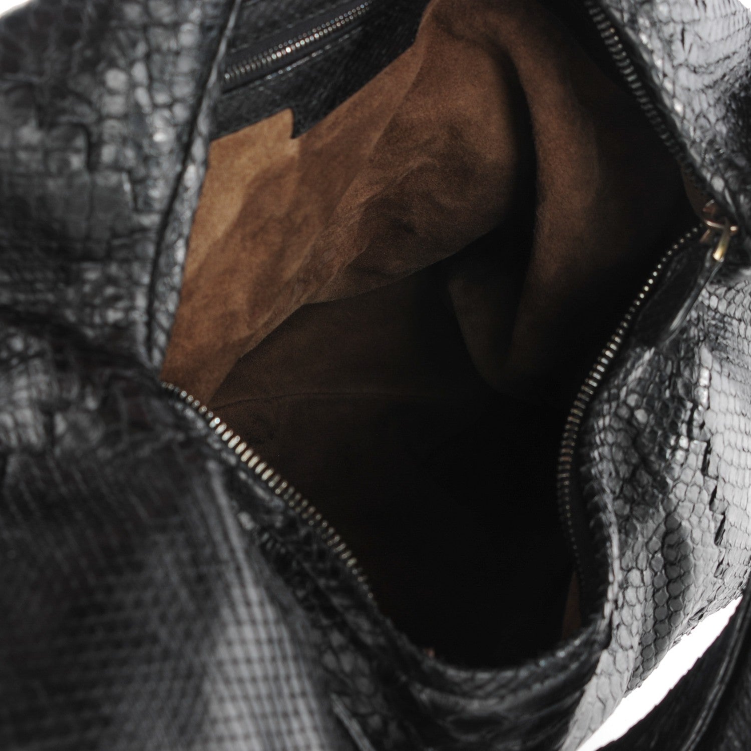 Bottega Veneta Python Belly Veneta Hobo Nero Black 8 of 8