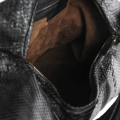 Bottega Veneta Python Belly Veneta Hobo Nero Black 8 of 8