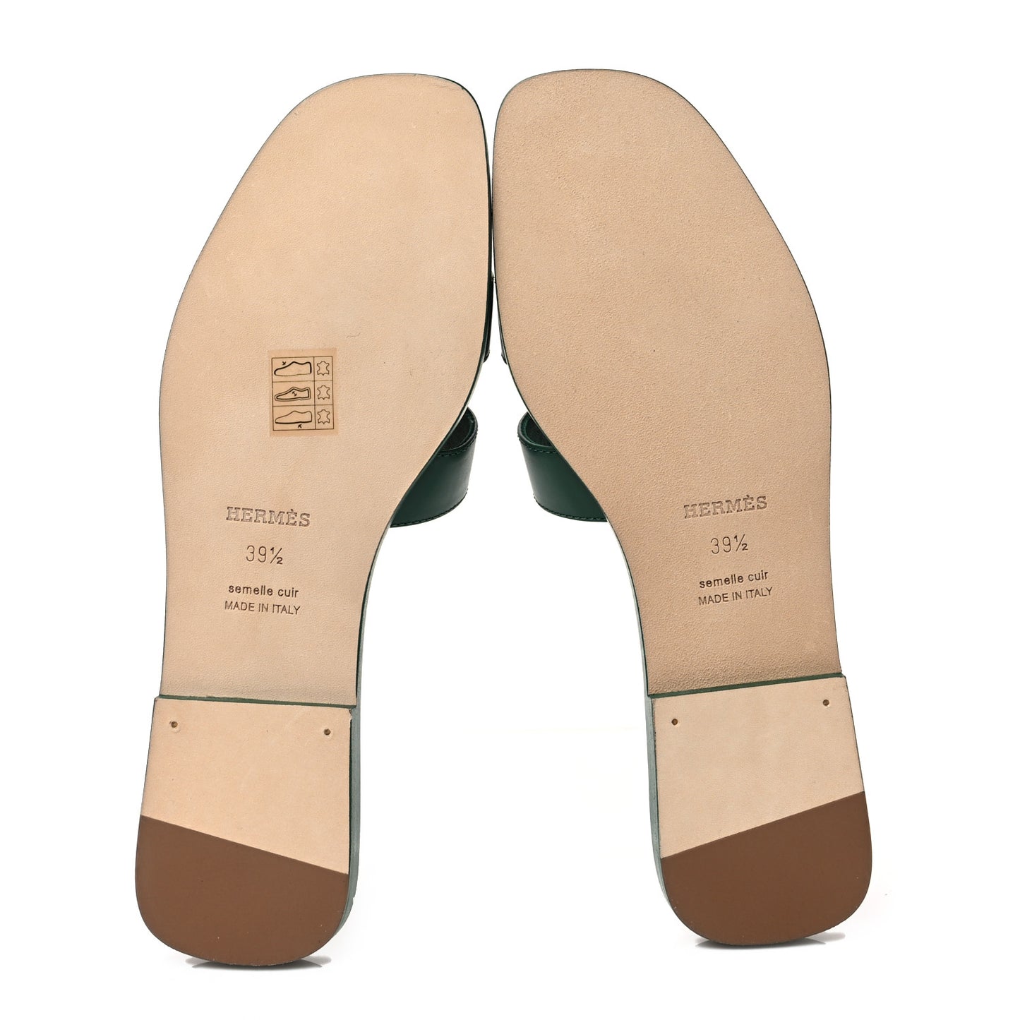 Calfskin Oran Sandals 39.5 Vert Electrique
