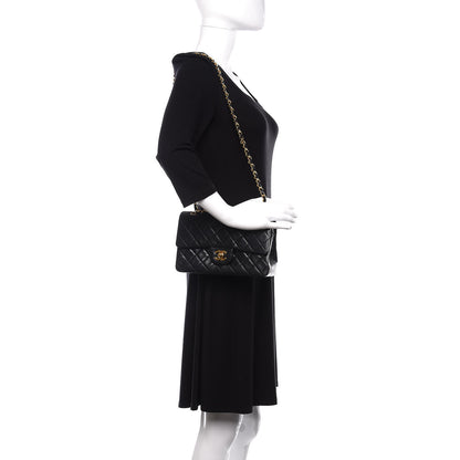 Chanel Lambskin Quilted Small Double Flap Black 2 of 11