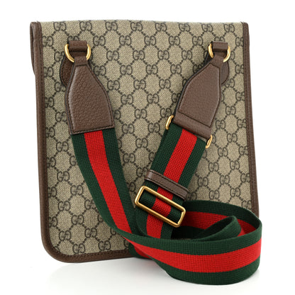 Gucci GG Supreme Monogram Web Medium Neo Vintage Flap Messenger Bag Beige New Acero 3 of 10