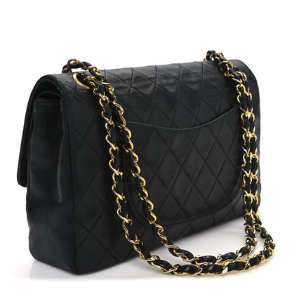 Chanel Lambskin Quilted Medium Double Flap Black 3 of 14