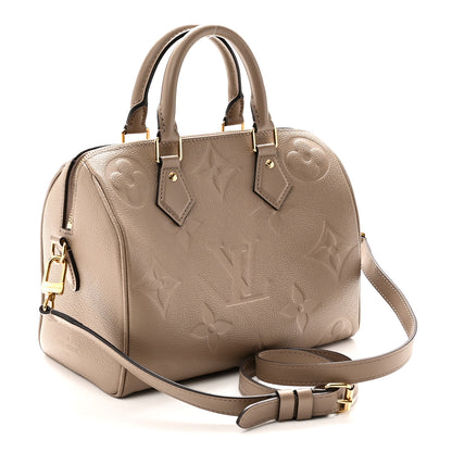 Louis Vuitton Empreinte Monogram Giant Speedy Bandouliere 25 Tourterelle 2 of 8