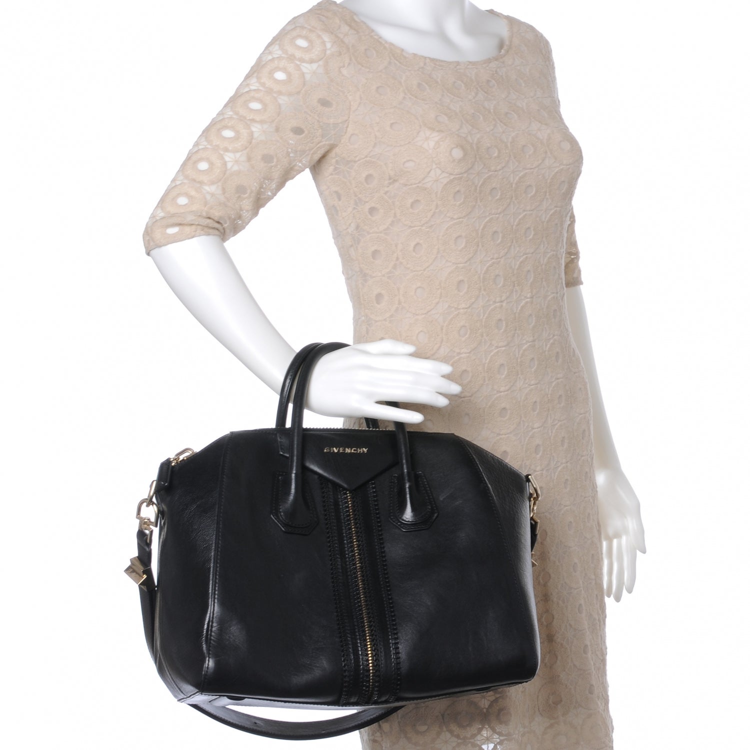 Givenchy Calfskin Medium Zipper Antigona Black 2 of 8
