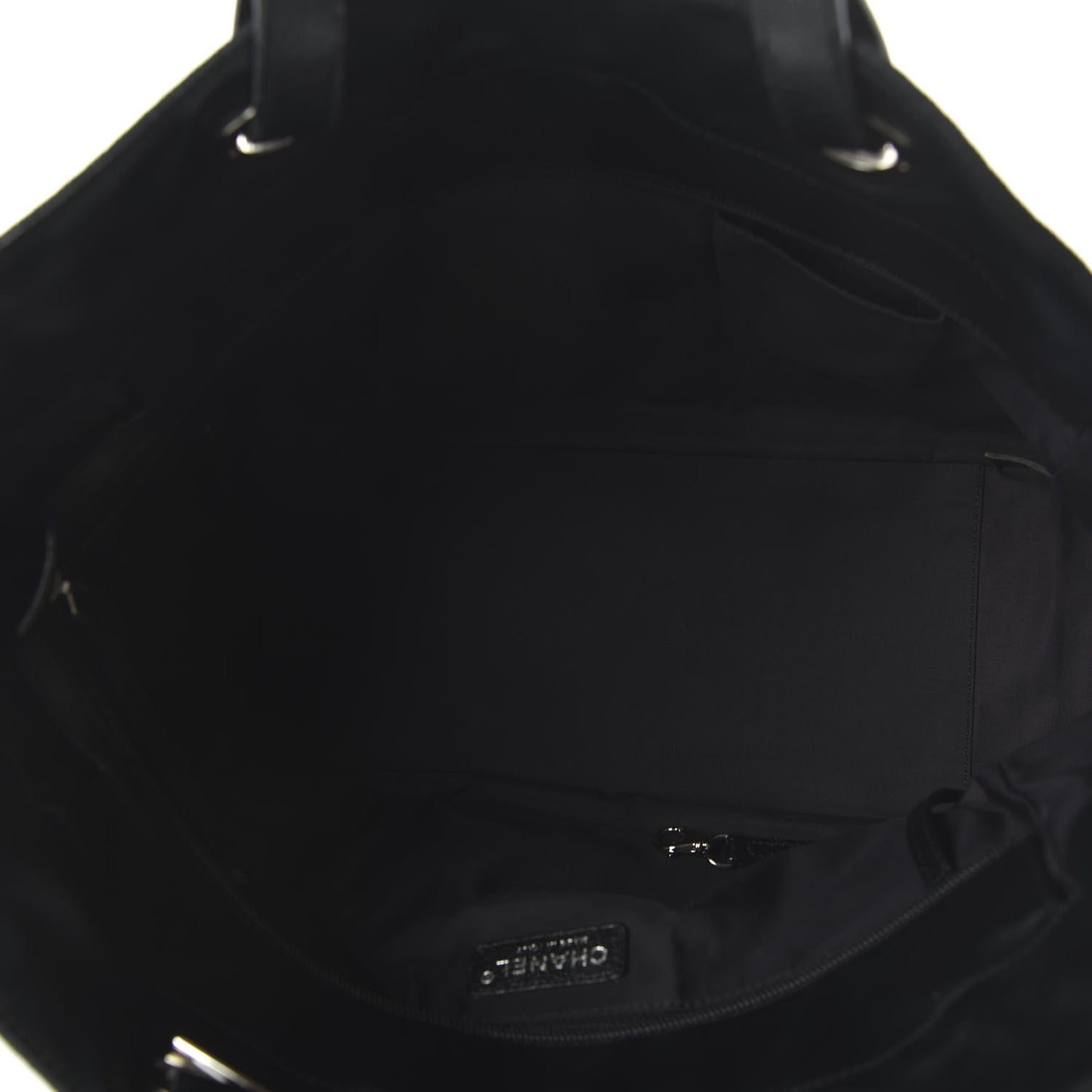 Coated Canvas Quilted Large Paris Biarritz Tote Black