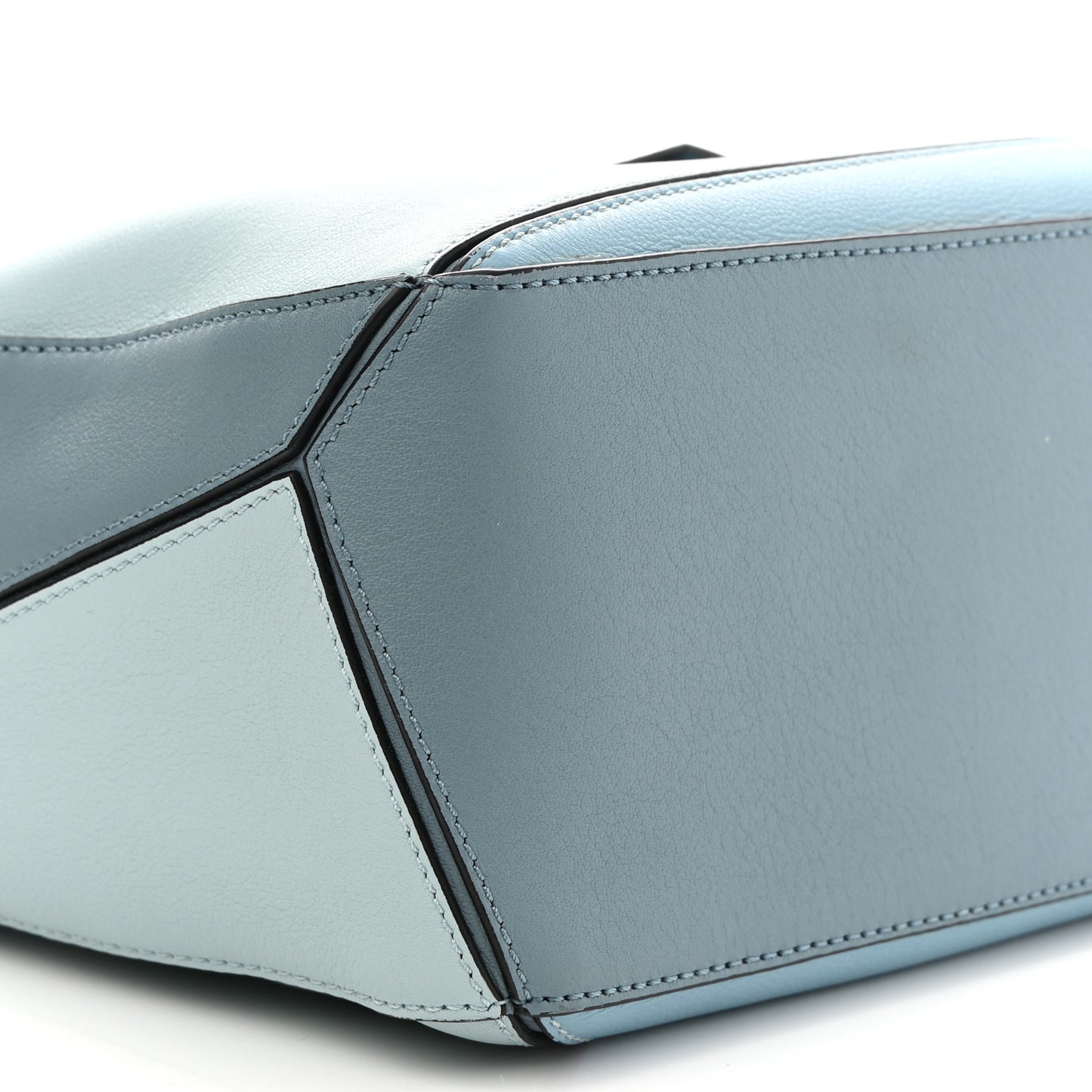 Calfskin Small Puzzle Bag Aqua Light Blue Stone Blue