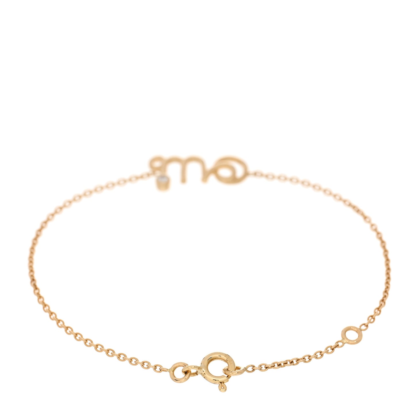 18K Yellow Gold Diamond Oui Bracelet