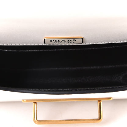 Prada City Calf Saffiano Cahier Bag Talco Black 5 of 8