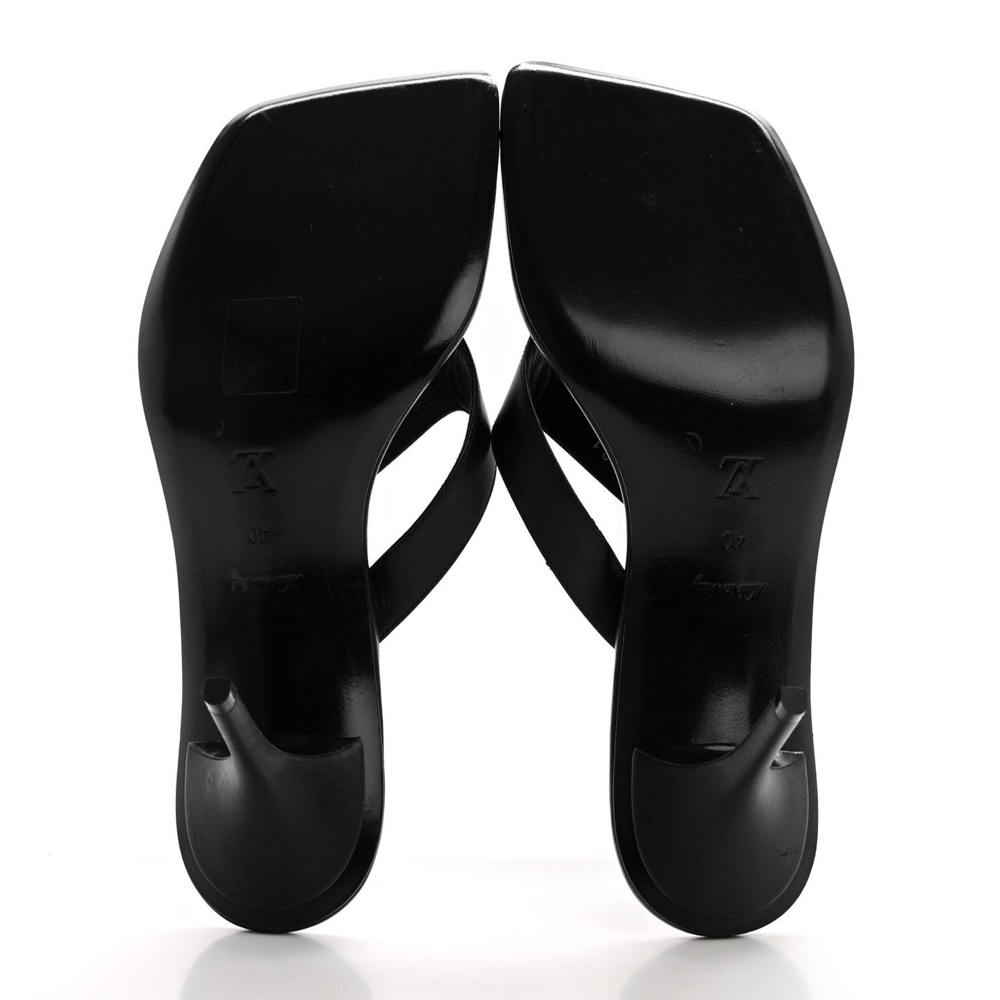 Calfskin Signature Thong Sandal 40 Black