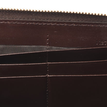 Gucci Guccissima Margaux Calfskin Metal Bar Zip Around Wallet Chocolate 11 of 13