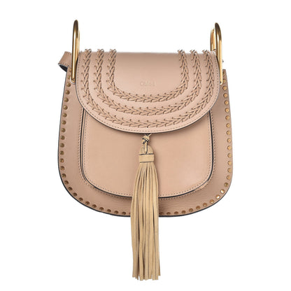 Chloe Calfskin Braided Small Hudson Shoulder Bag Pearl Beige 1 of 7
