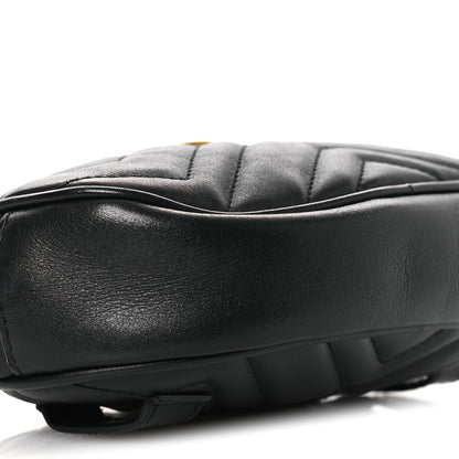 Gucci Calfskin Matelasse GG Marmont Belt Bag 105 42 Black 9 of 12