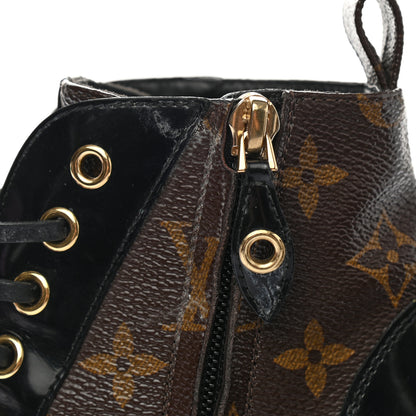 Louis Vuitton Patent Calfskin Monogram Star Trail Ankle Boots 36.5 Black 12 of 14
