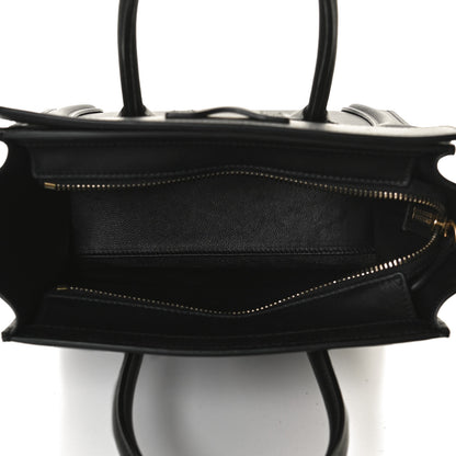 Celine Smooth Calfskin Nano Luggage Black 4 of 11