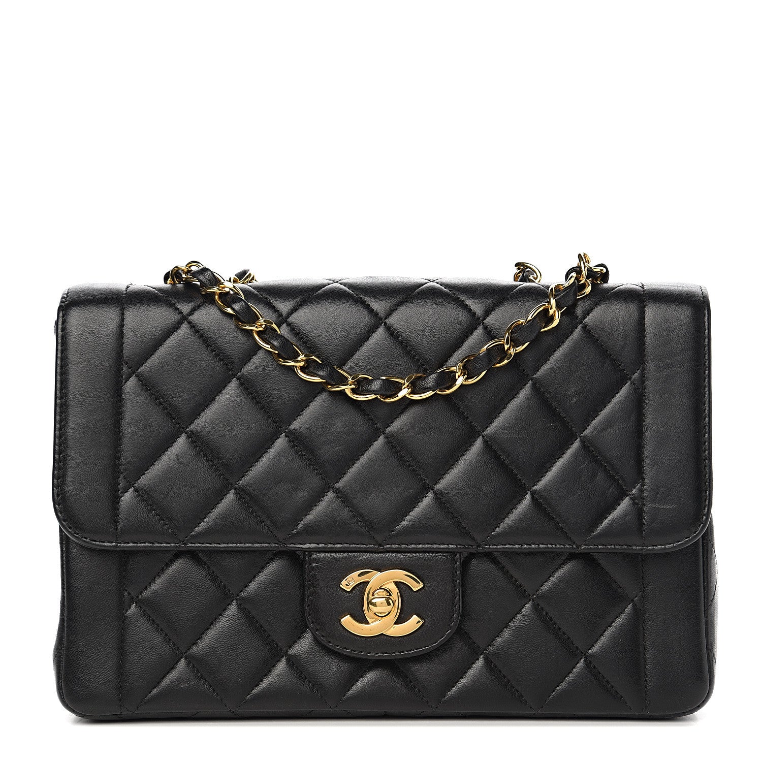 Chanel Lambskin Quilted Small Single Flap Black 1 of 11