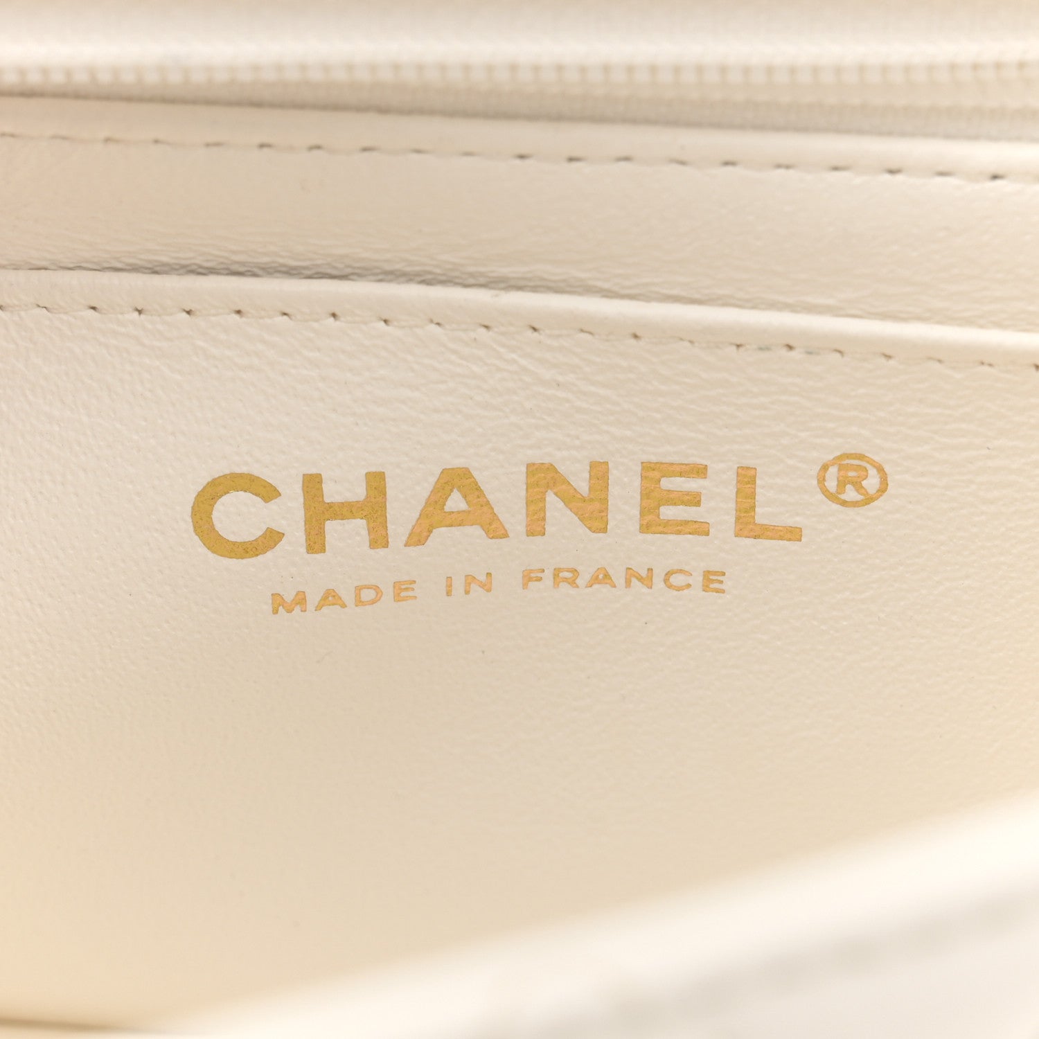 Chanel Lambskin Quilted Mini Lion Charm Top Handle Rectangular Flap White 6 of 15
