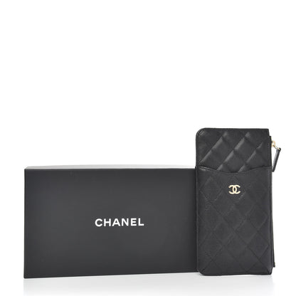 Chanel Caviar Quilted Classic Flat Wallet Pouch Black 8 of 8
