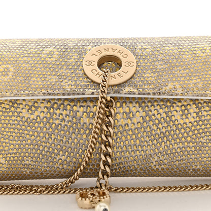 Chanel Lizard Pearl Evening Clutch Beige 8 of 12
