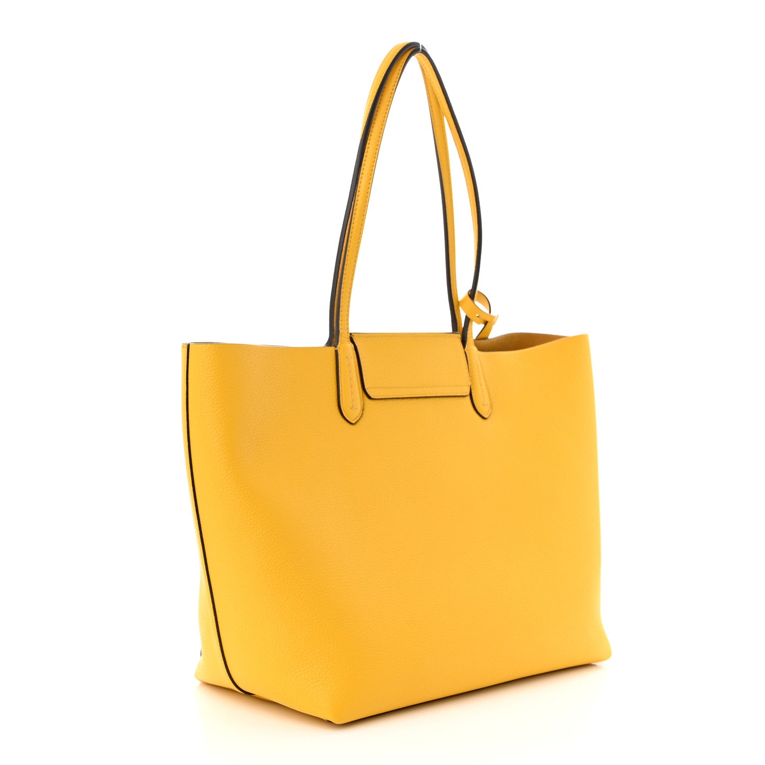 Salvatore Ferragamo Calfskin Travel Tote Yellow 4 of 10