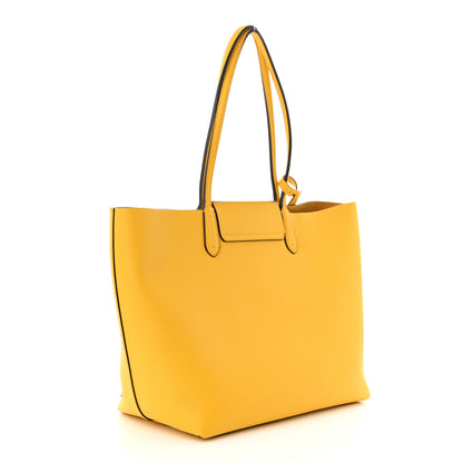 Salvatore Ferragamo Calfskin Travel Tote Yellow 4 of 10