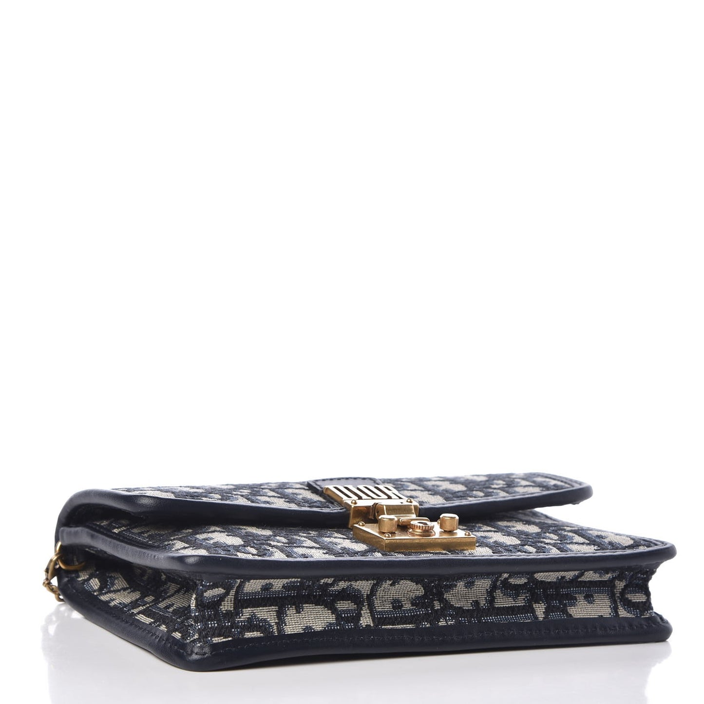 Oblique DiorAddict Wallet On Chain Clutch Navy Blue